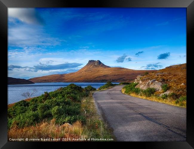 The road to Stac Pollaidh, Scottish Highlands Framed Print by yvonne & paul carroll