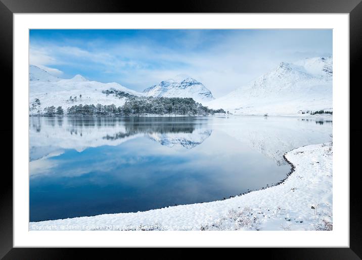 Liathach from Loch Clair, Scotland Framed Mounted Print by Justin Foulkes