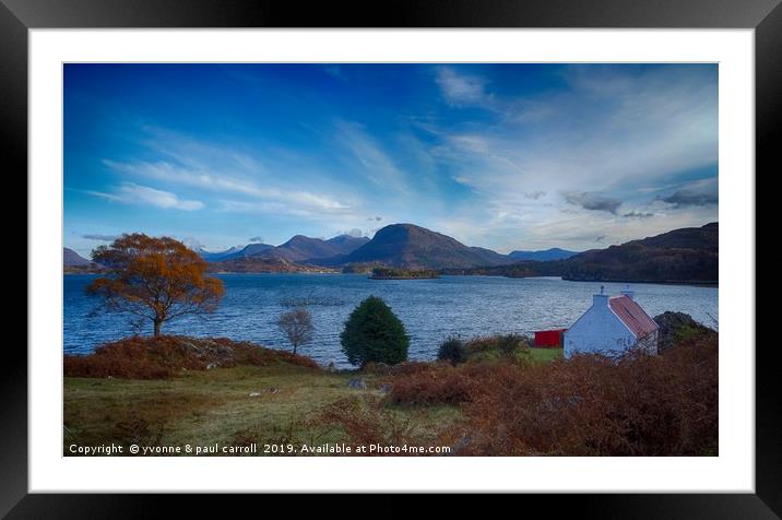 The wee red roofed house, Applecross Peninsula Framed Mounted Print by yvonne & paul carroll