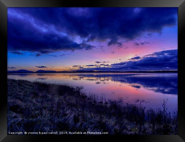 Sunset at Loch Harray, Orkney Islands, Scotland Framed Print by yvonne & paul carroll