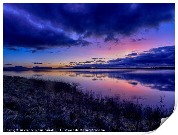 Sunset at Loch Harray, Orkney Islands, Scotland Print by yvonne & paul carroll