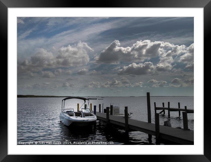 Peaceful Waters Framed Mounted Print by Judy Hall-Folde