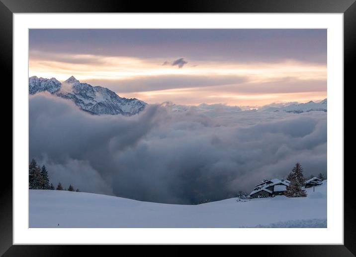 Powerful Clouds Over The Valley Framed Mounted Print by Fabrizio Malisan