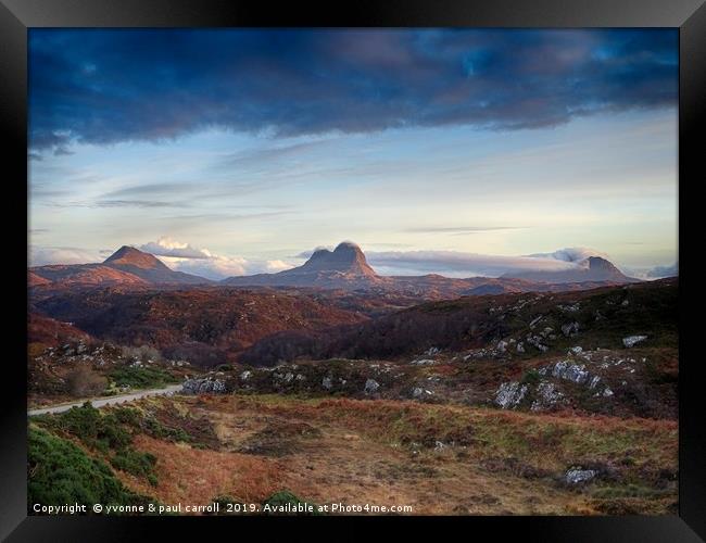 The mountains of Assynt, Lochinver, Scotland Framed Print by yvonne & paul carroll