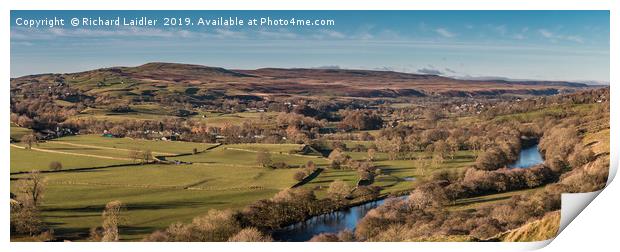 Teesdale from Whistle Crag Autumn Panorama Print by Richard Laidler