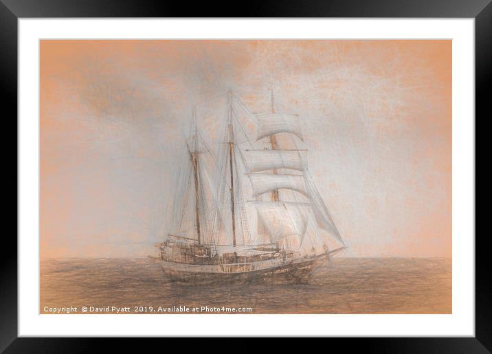 Sailing Ship da Vinci  Framed Mounted Print by David Pyatt