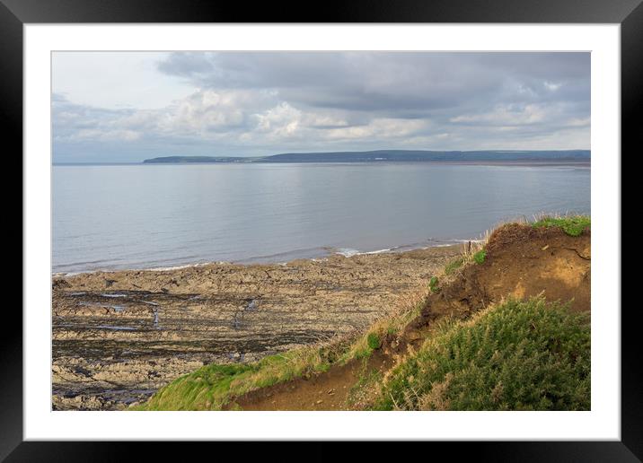 Views across Bideford Bay from the coast path Framed Mounted Print by Tony Twyman