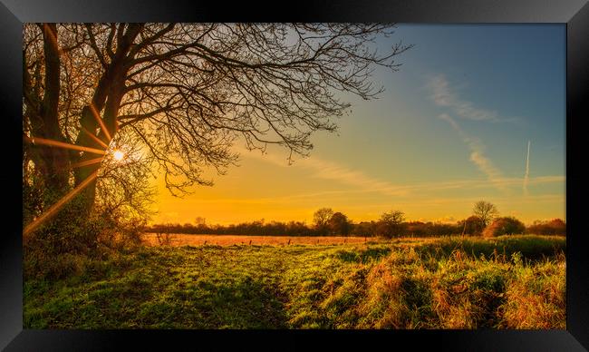 Sunset - North Hykeham, Lincoln  Framed Print by Andrew Scott