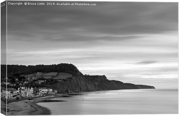 Long exposure of Sidmouth at dawn Canvas Print by Bruce Little