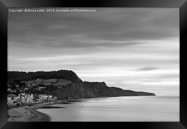 Long exposure of Sidmouth at dawn Framed Print by Bruce Little