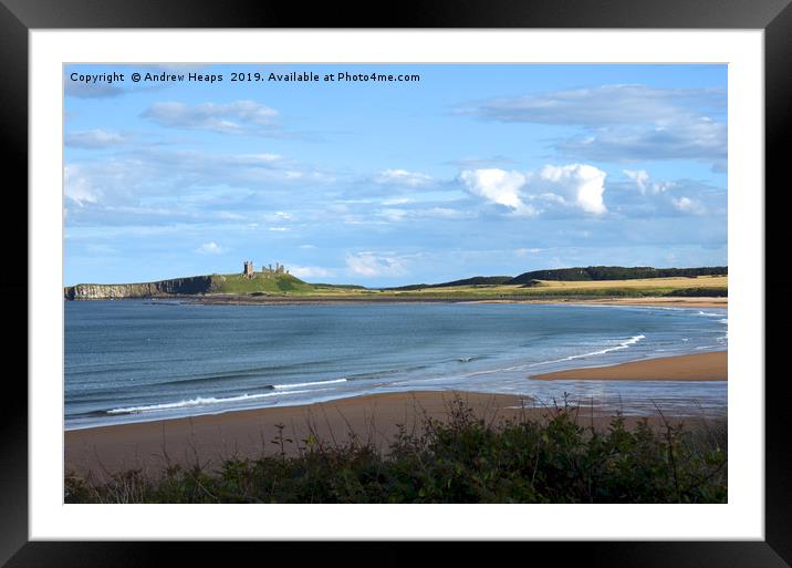 Coastline view along Embleton beach Framed Mounted Print by Andrew Heaps