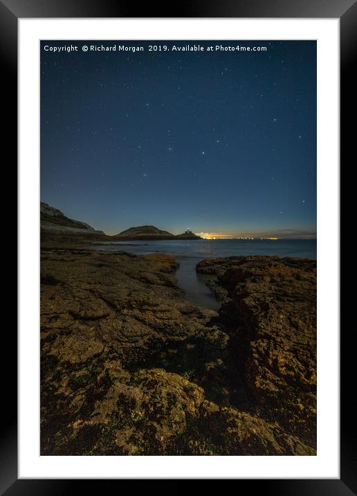 Bracelet Bay with the stars Framed Mounted Print by Richard Morgan