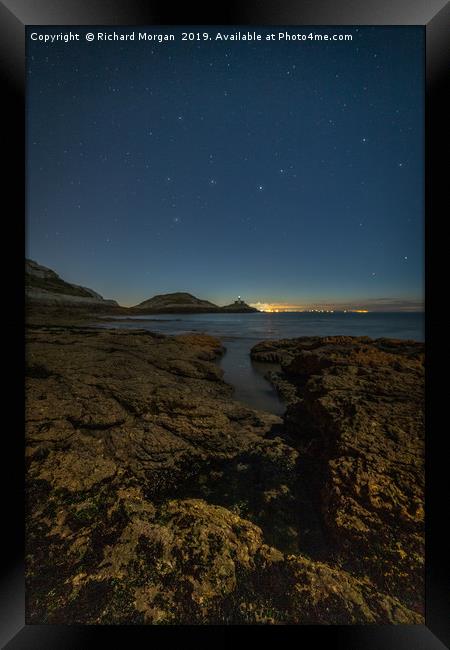 Bracelet Bay with the stars Framed Print by Richard Morgan