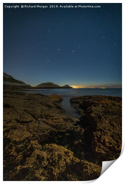 Bracelet Bay with the stars Print by Richard Morgan