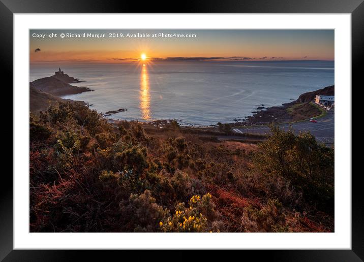 Bracelet Bay, Sunrise Framed Mounted Print by Richard Morgan