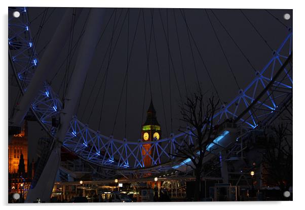 Big Ben Through The Eye Acrylic by kelly Draper