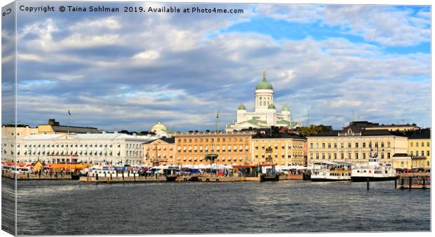 Helsinki Cityline Seen from Ferry Canvas Print by Taina Sohlman
