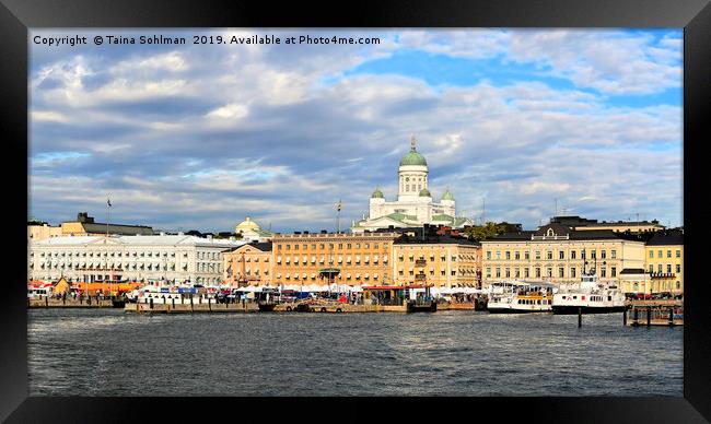 Helsinki Cityline Seen from Ferry Framed Print by Taina Sohlman