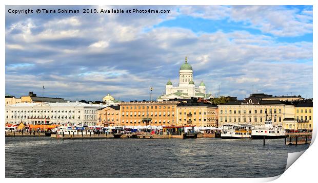Helsinki Cityline Seen from Ferry Print by Taina Sohlman