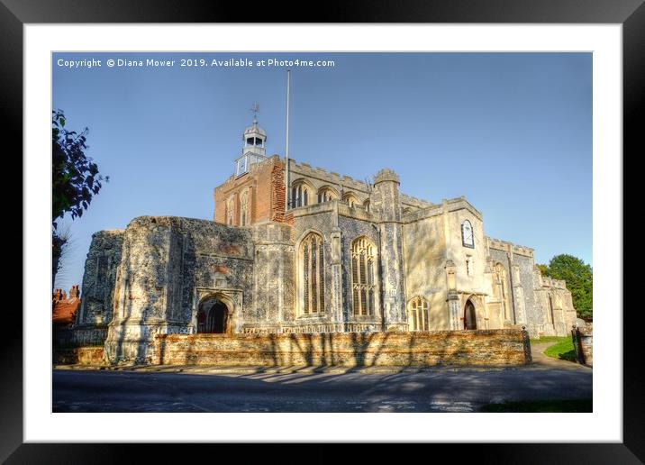 East Bergholt Church Framed Mounted Print by Diana Mower