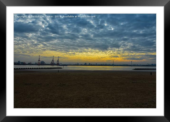 Liverpool and seaforth docks Framed Mounted Print by Derrick Fox Lomax