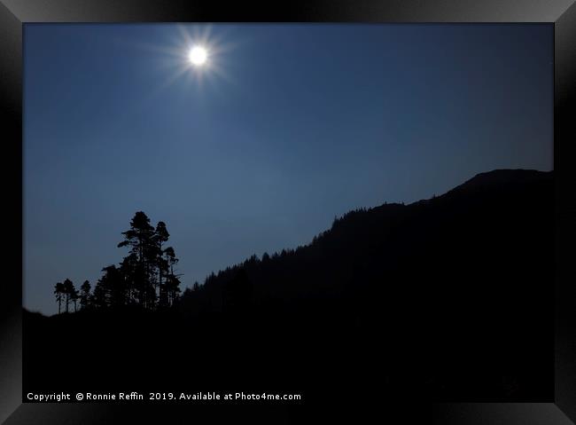 Night Hillside Framed Print by Ronnie Reffin