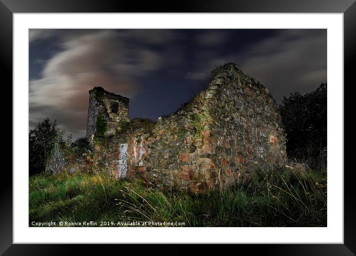 Toward Castle At Night Framed Mounted Print by Ronnie Reffin