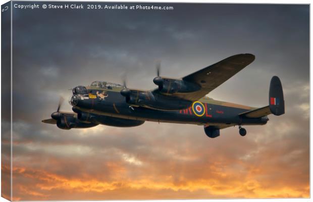 Avro Lancaster Canvas Print by Steve H Clark