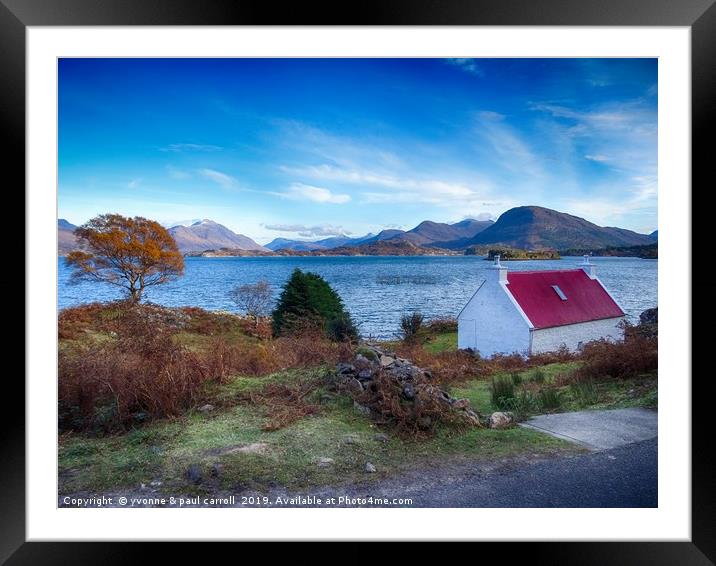 The wee red roofed house, Applecross Peninsula Framed Mounted Print by yvonne & paul carroll