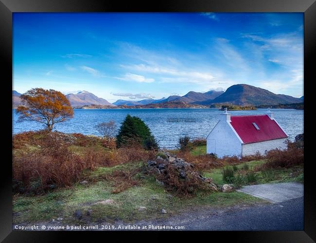 The wee red roofed house, Applecross Peninsula Framed Print by yvonne & paul carroll