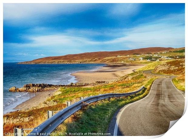 Gairloch beaches, Big Sand beach, Scotland Print by yvonne & paul carroll
