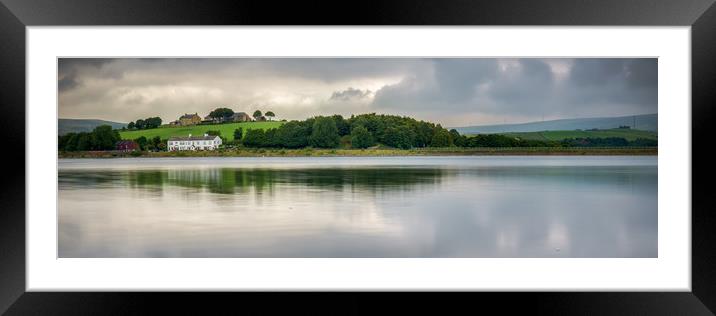 HL0003P - Hollingworth Lake - Panorama Framed Mounted Print by Robin Cunningham