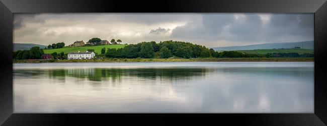 HL0003P - Hollingworth Lake - Panorama Framed Print by Robin Cunningham