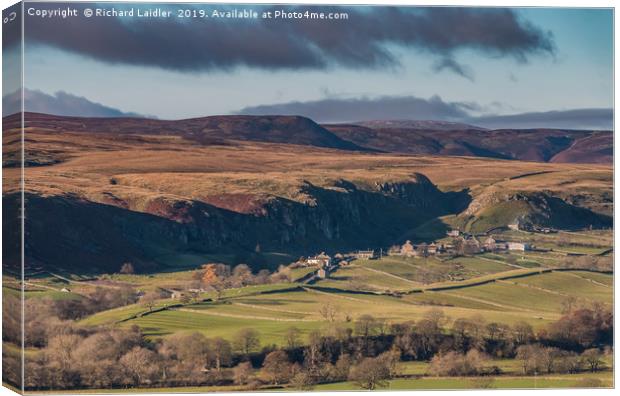 Holwick, Teesdale from Middle Side Canvas Print by Richard Laidler