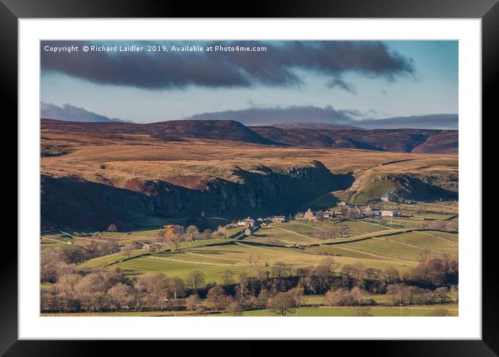 Holwick, Teesdale from Middle Side Framed Mounted Print by Richard Laidler