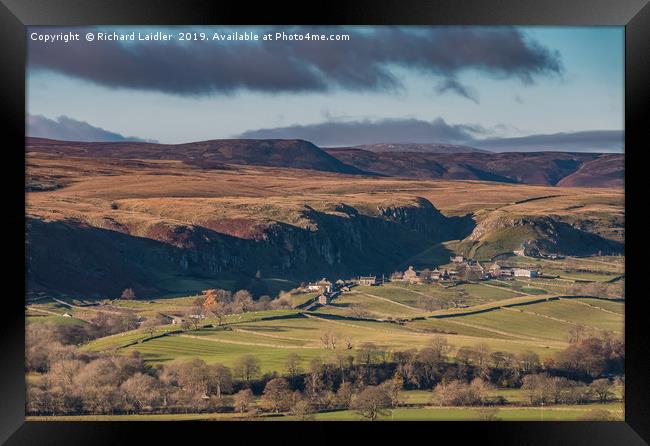 Holwick, Teesdale from Middle Side Framed Print by Richard Laidler