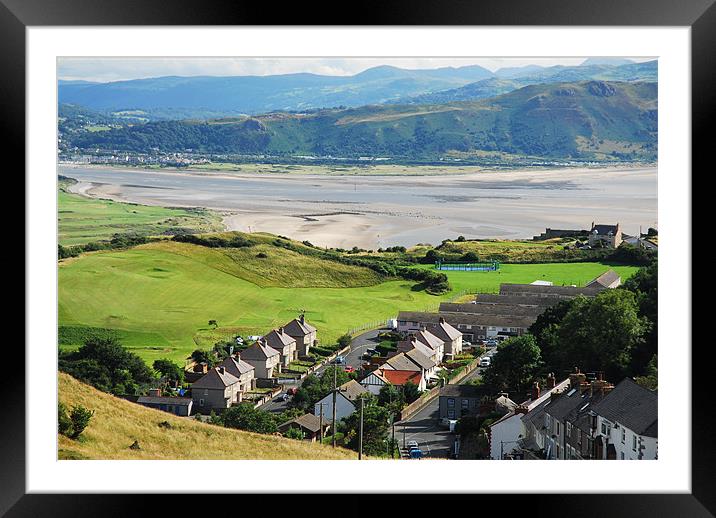 Cable Car View of Llandudno Beaches Framed Mounted Print by JEAN FITZHUGH