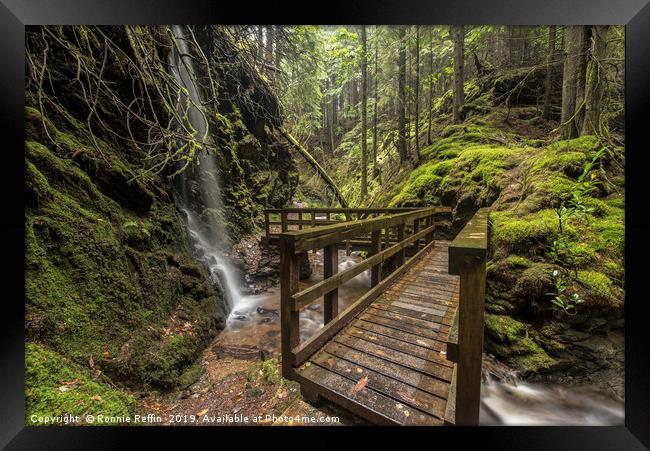 The Sometimes Waterfall Framed Print by Ronnie Reffin