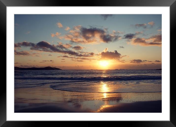 Meal Beach Sunset #2 Framed Mounted Print by Anne Macdonald