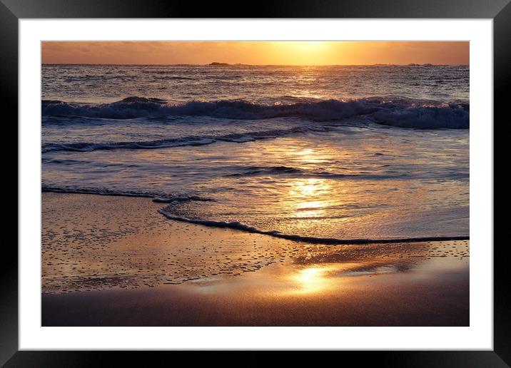 Meal Beach Sunset #4 Framed Mounted Print by Anne Macdonald