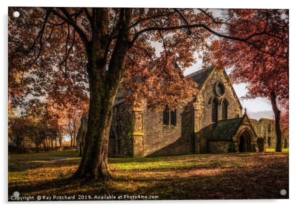 Autumn at ST Pauls Church Acrylic by Ray Pritchard