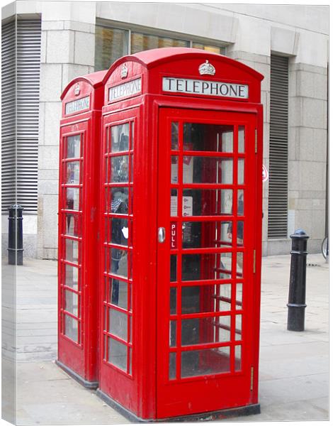 Phone Boxes Canvas Print by kelly Draper