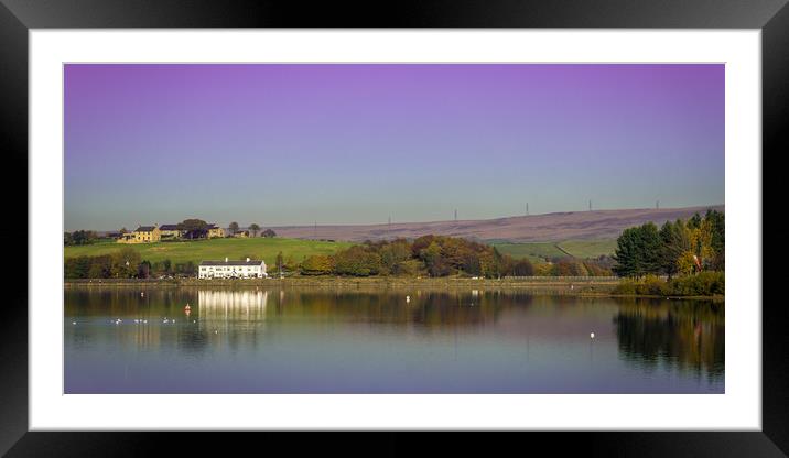 HL0005W - Hollingworth Lake - Wide Framed Mounted Print by Robin Cunningham