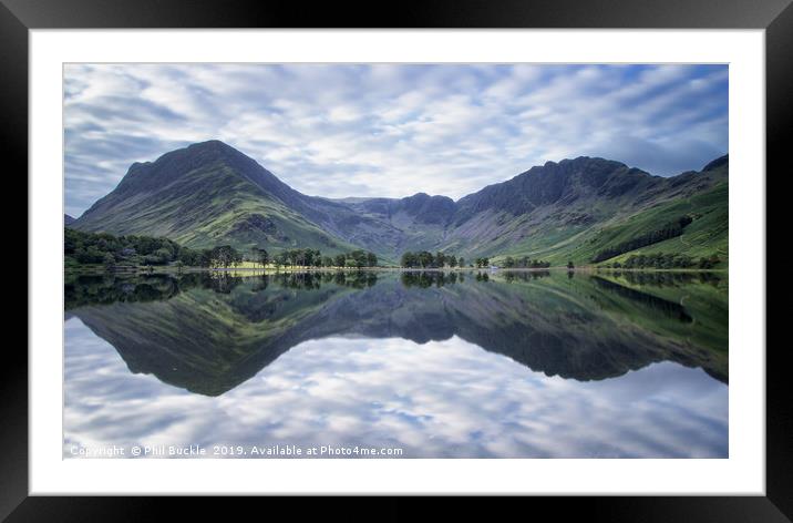 Buttermere Double Framed Mounted Print by Phil Buckle