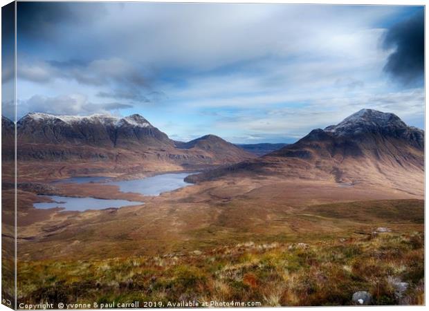 Cul Mor & Cul Beag viewed from the hike up Stac Po Canvas Print by yvonne & paul carroll