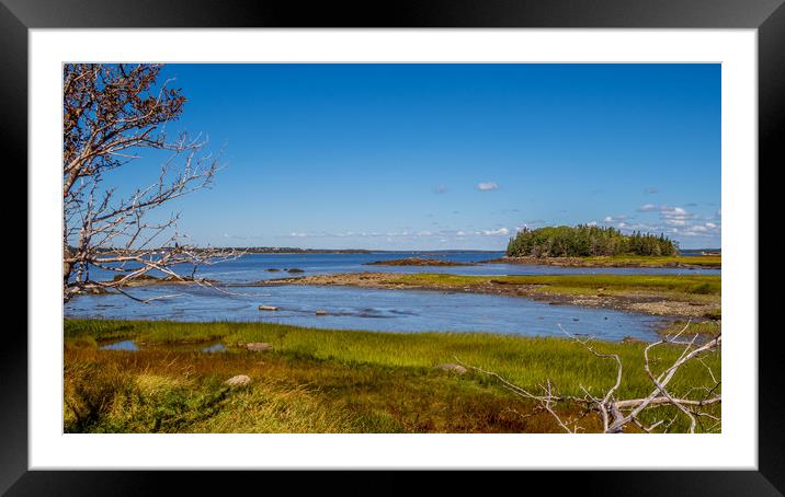 Pubnico Coast, Nova Scotia, Canada Framed Mounted Print by Mark Llewellyn