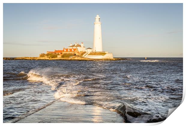 A Winters Day at the lighthouse Print by Naylor's Photography