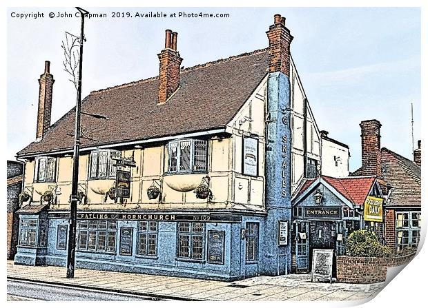 The Fatling Public House, Hornchurch, Essex Print by John Chapman