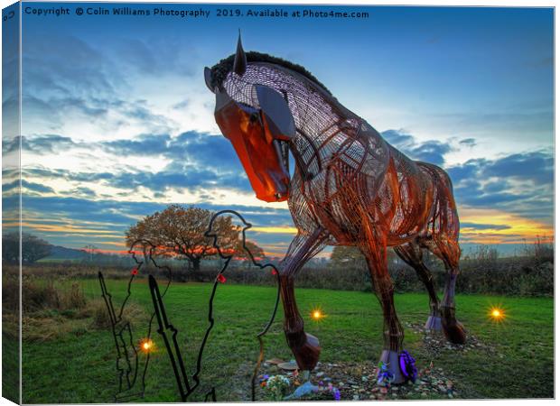 The Featherstone War Horse Canvas Print by Colin Williams Photography