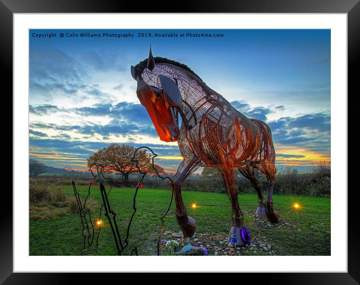The Featherstone War Horse Framed Mounted Print by Colin Williams Photography